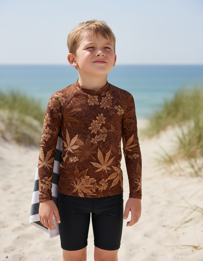 Rashguard — Kids Burnt Sienna Kumo