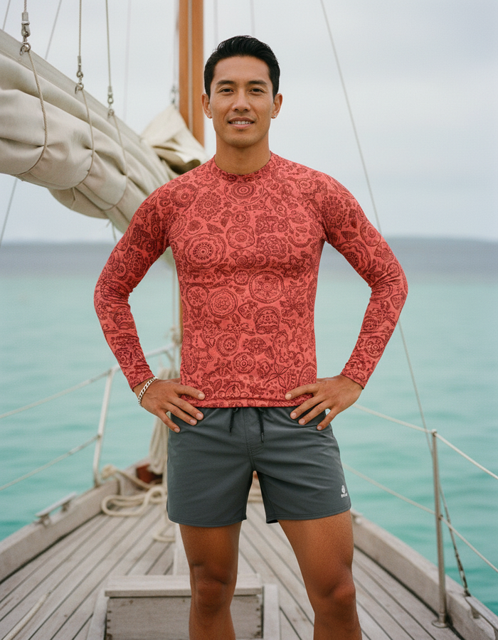 Rashguard — Men's Neon Coral