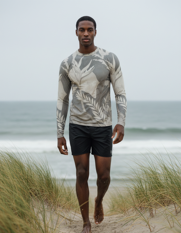 Rashguard — Men's White Onyx Tropique