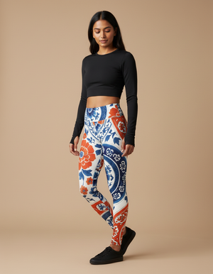 Celadon full-length leggings