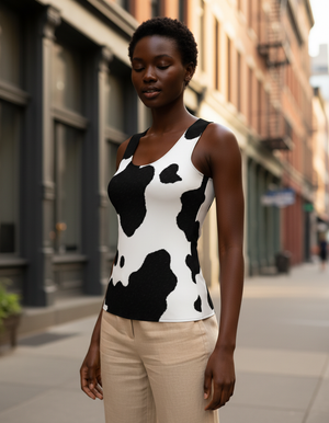 Cow Print Tank Tops tank tops