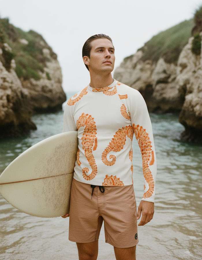 Rashguard — Men's Citrus Orange Abyss