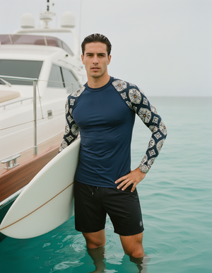 Men's White Onyx Yuki men's short-sleeve rashguards