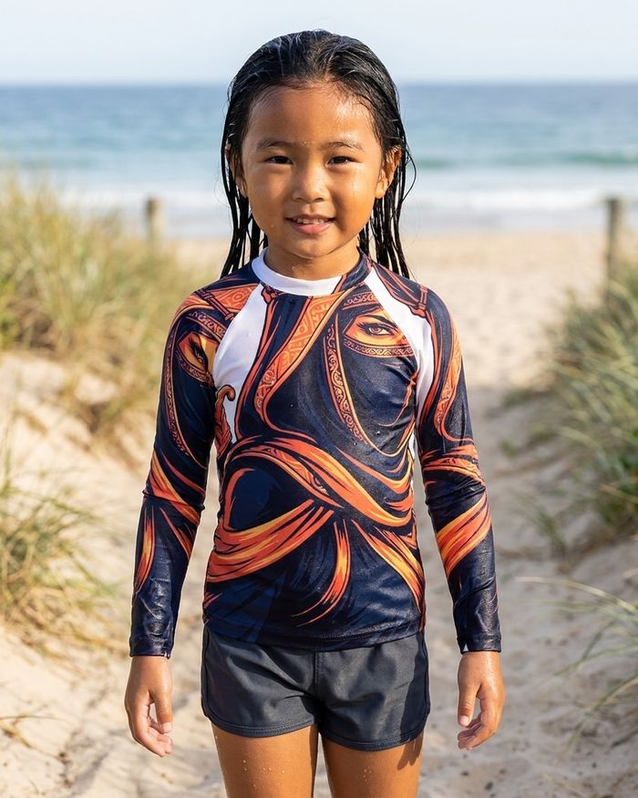 Rashguard — Girls Desert Warrior (White)