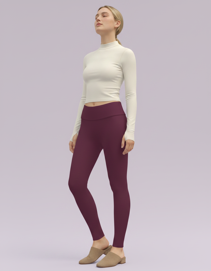 Full-Length Leggings in Plum