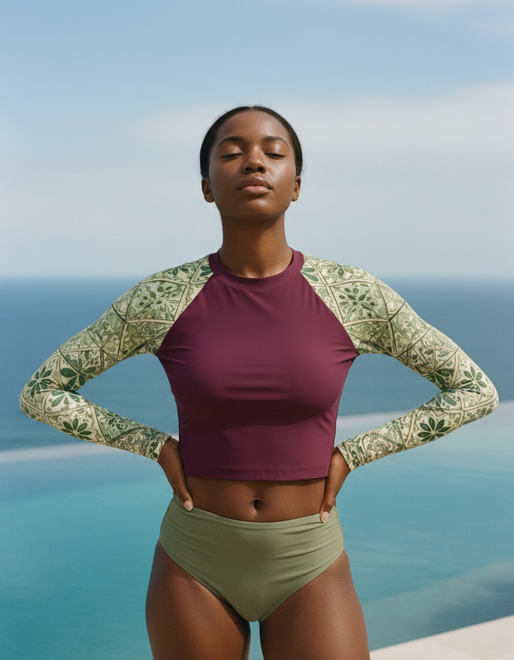 Women's Moroccan Tile Rash Guard