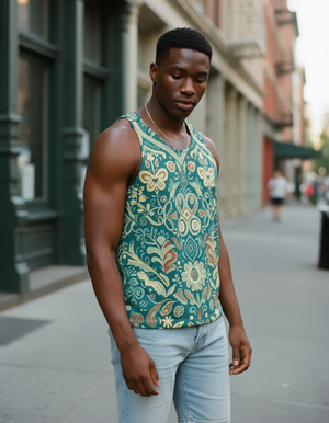 Turquoise Vibrante Tank Top Men's Tank Top — Dripper