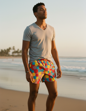 Dusty Rose Kumo men's swim trunks