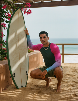 Men's Electric Fuchsia Prism men's rashguards