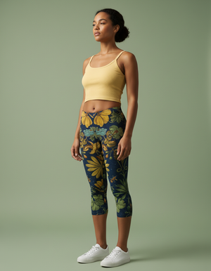 Flora Capri Leggings Capri Leggings — Dripper