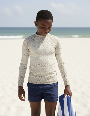 White Onyx Siam Rash Guard Youth Rash Guard — Dripper