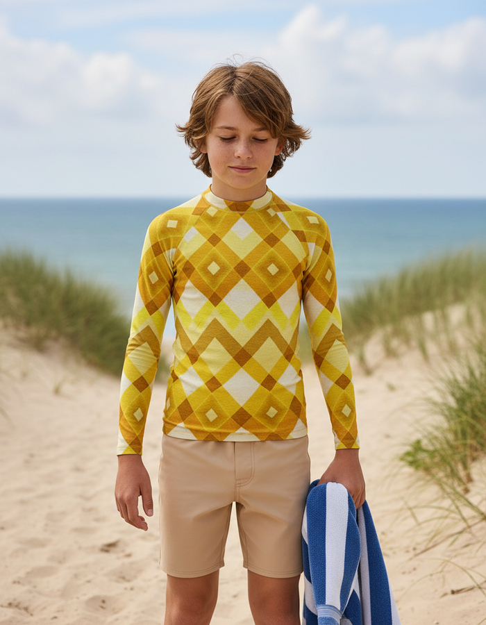 Rashguard — Youth Lemon Yellow Horizon