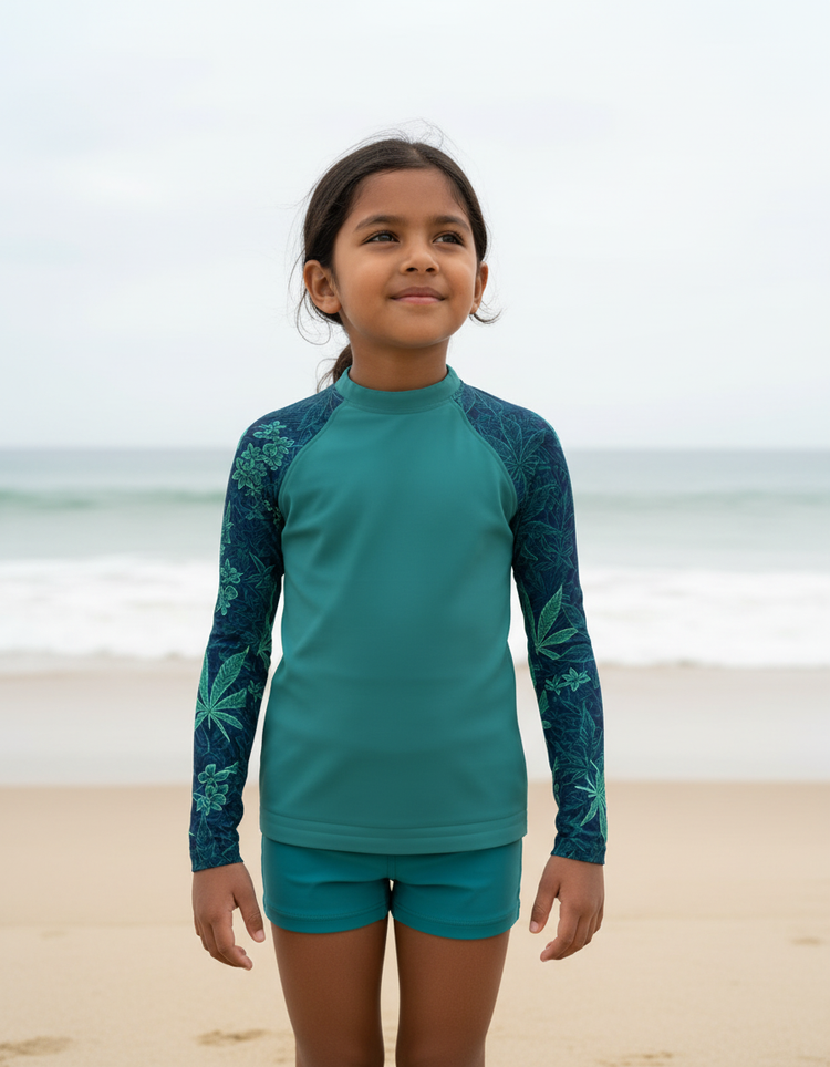 Kids Japanese Asanoha Rash Guard