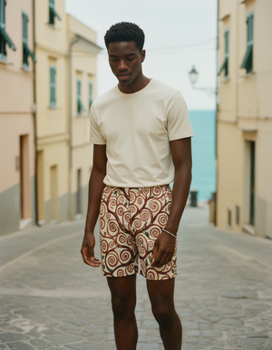 Tea Rose Elysium men's swim trunks