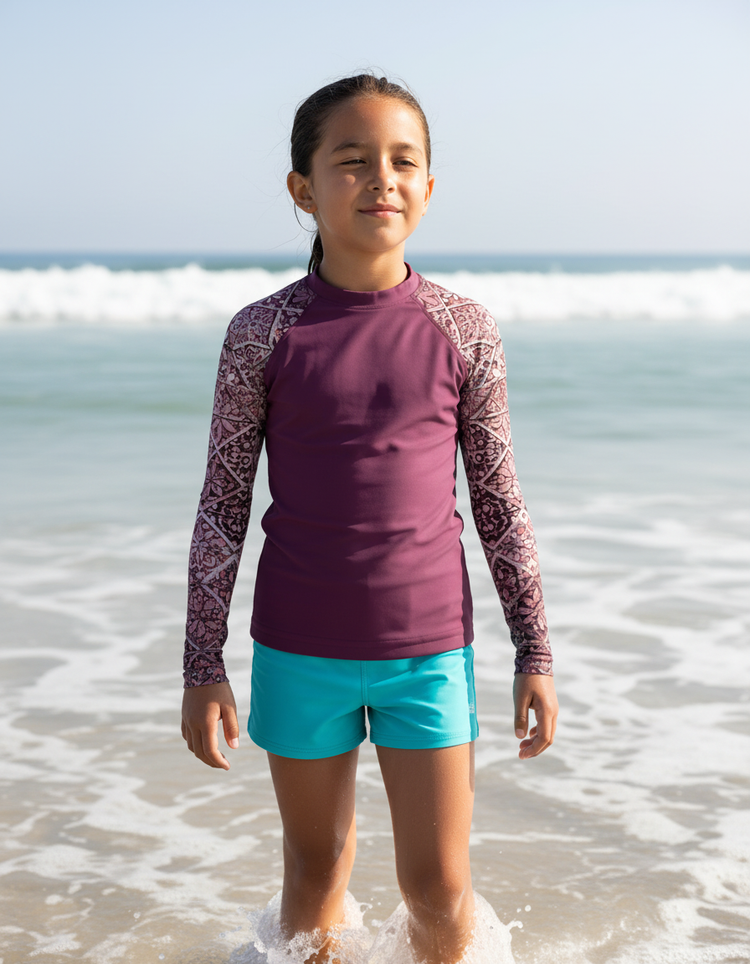 Kids Moroccan Tile Rash Guard