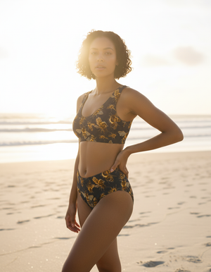 Honeycomb High-Waisted Bikini High-Waisted Bikini — Dripper