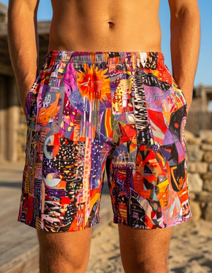 Tea Rose Astral men's swim trunks