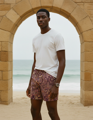 Dusty Rose Solstice men's swim trunks