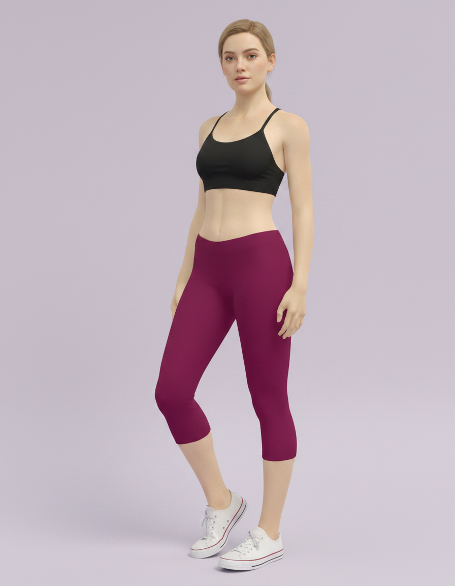 Capri Leggings in Burgundy