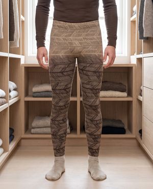 Dune Herringbone men's base layer bottoms