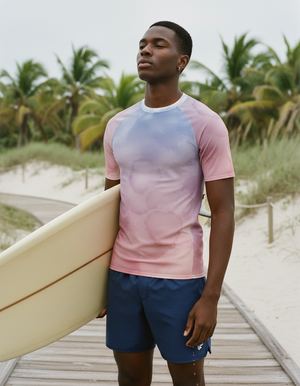 Men's Rhodonite Mosaic men's rashguards