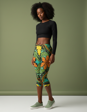 Tapestry capri leggings