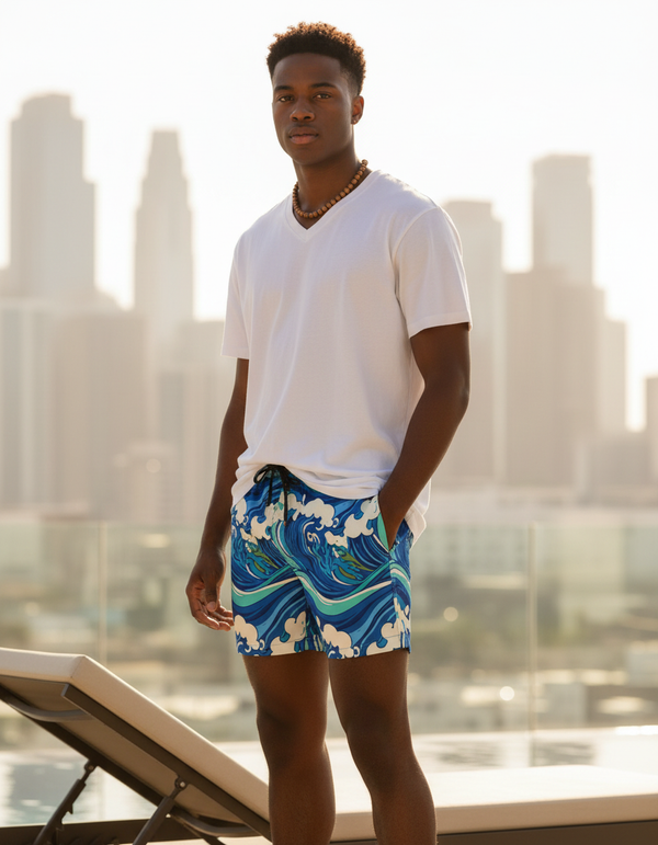 Men's Swim Trunks in Ebb
