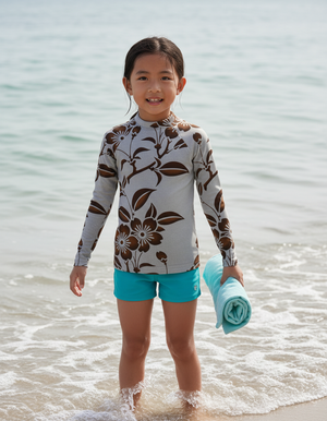 Coffee Bean Fusion Kids Rash Guard Kids Rash Guard — Dripper