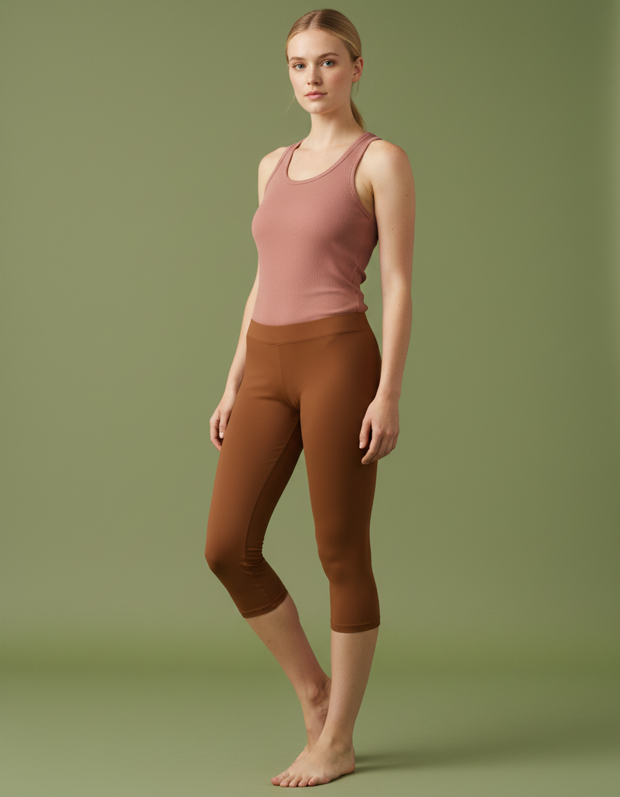 Capri Leggings in Saddle
