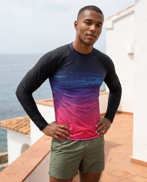 Mosaic Rash Guard Men's Rashguard — Lolekai
