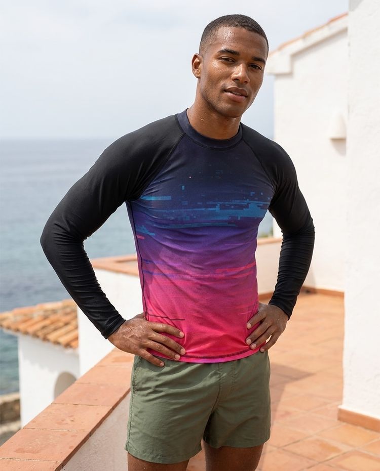Men's Mosaic men's short-sleeve rashguards