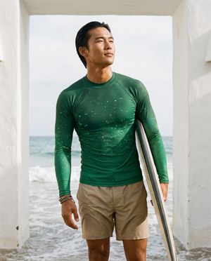 Men's Runway Emerald Ember men's short-sleeve rashguards