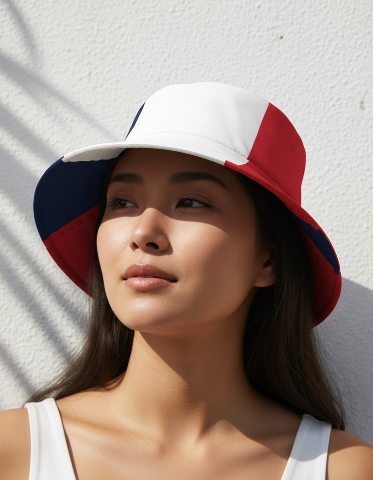 Colorful Wave Tricolore Bucket Hat