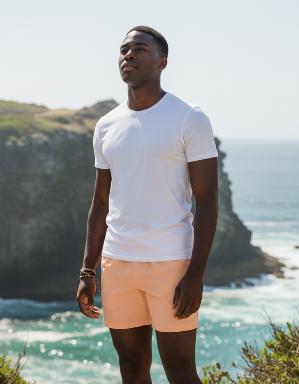 Men's Swim Trunks in Peach Fuzz
