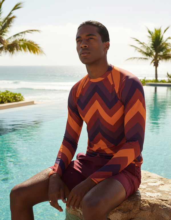 Chevron Collection men's rashguards