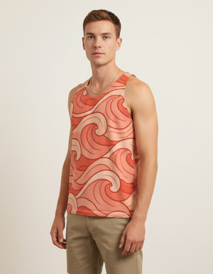 Coral Ebb Tank Top Men's Tank Top — Dripper