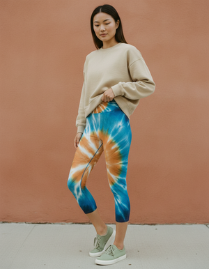 Ripple Capri Yoga Leggings Capri Yoga Leggings — Dripper
