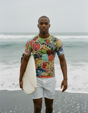 Neon Green Yurei Rash Guard Men's Rashguard — Lolekai