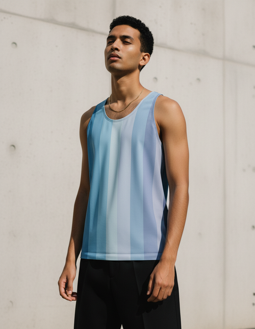 Blue Aura Loom Tank Top Men's Tank Top — Dripper