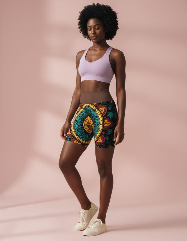 Mosaic Yoga Shorts