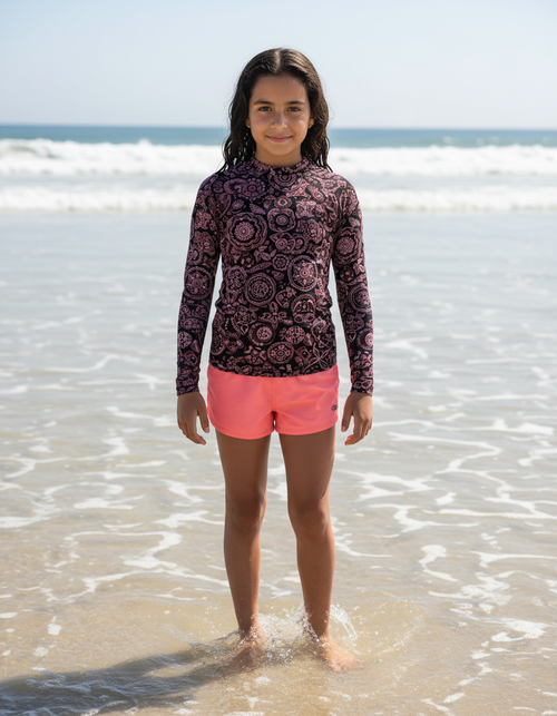 Youth Millennial Pink youth rashguards