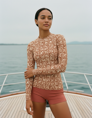 Women's Coffee Bean Chord women's rashguards