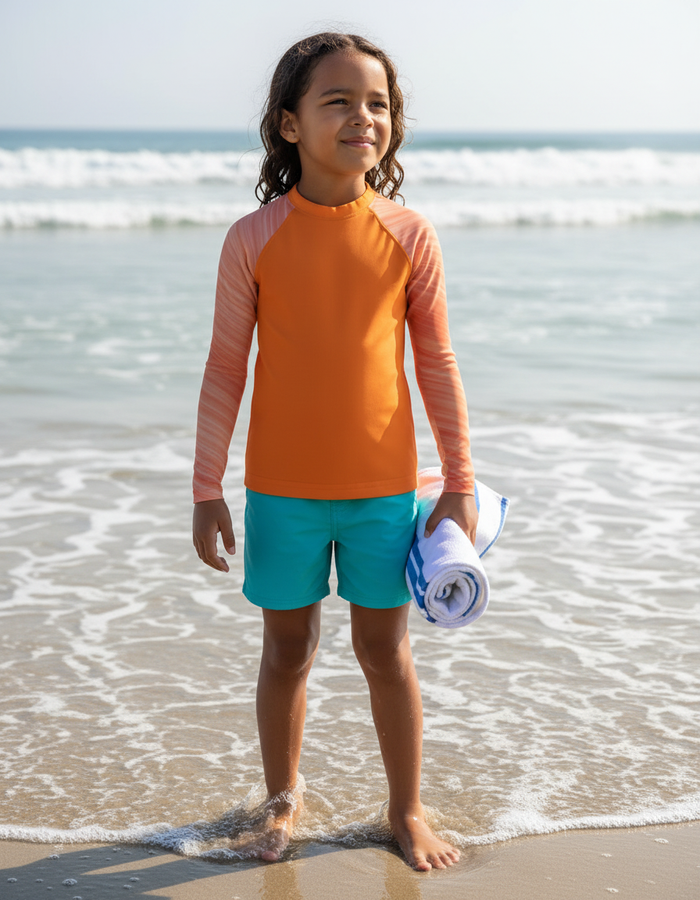 Rashguard — Kids Coral Spectrum