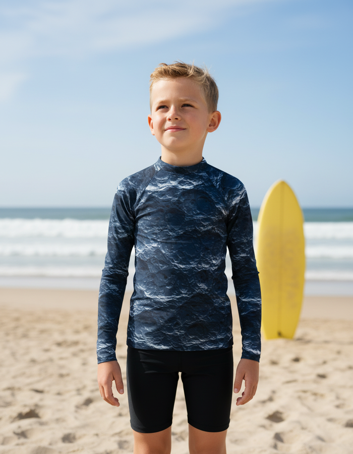 Rashguard — Kids Blue Aura Eclipse