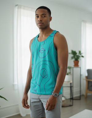 Turquoise Elysium Tank Top Men's Tank Top — Lolekai
