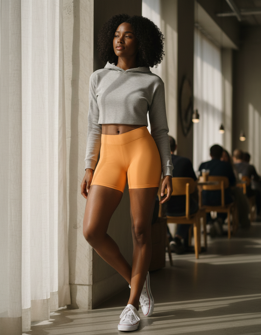 Short Shorts in Muskmelon