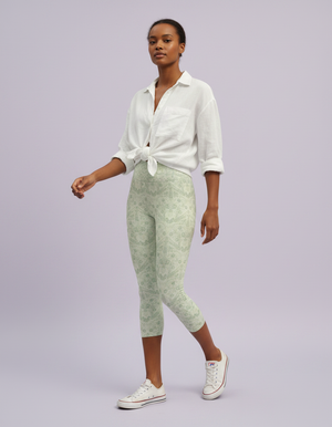Jelly Mint Kumo Capri Yoga Leggings Capri Yoga Leggings — Dripper