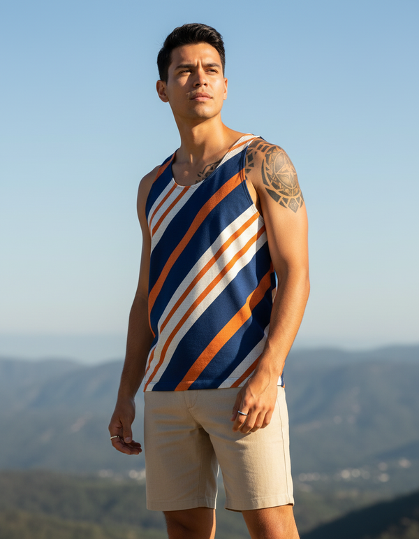Stripe Collection men's tank tops