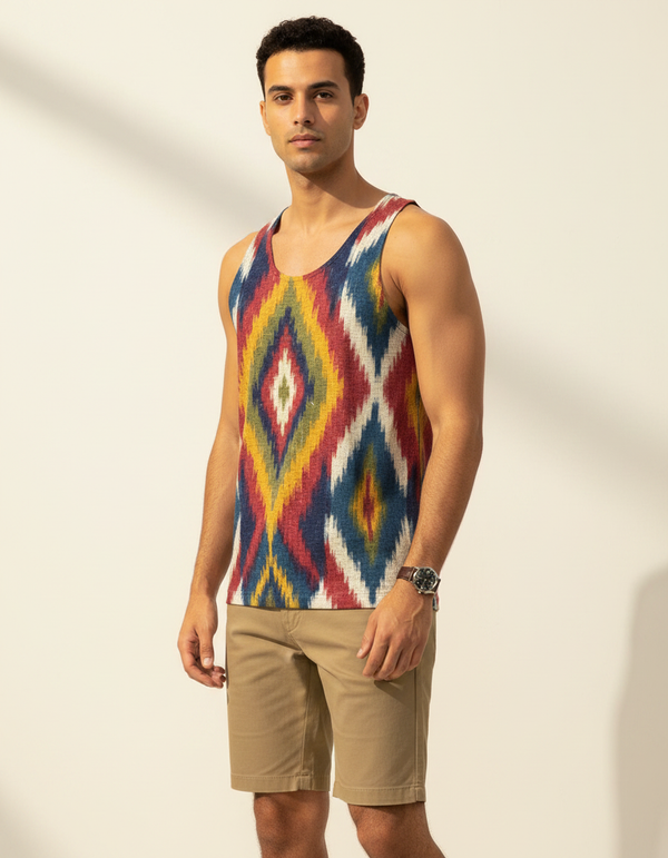 Ikat Collection men's tank tops