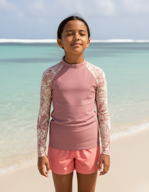 Kids Dusty Rose Kumo kids rashguards